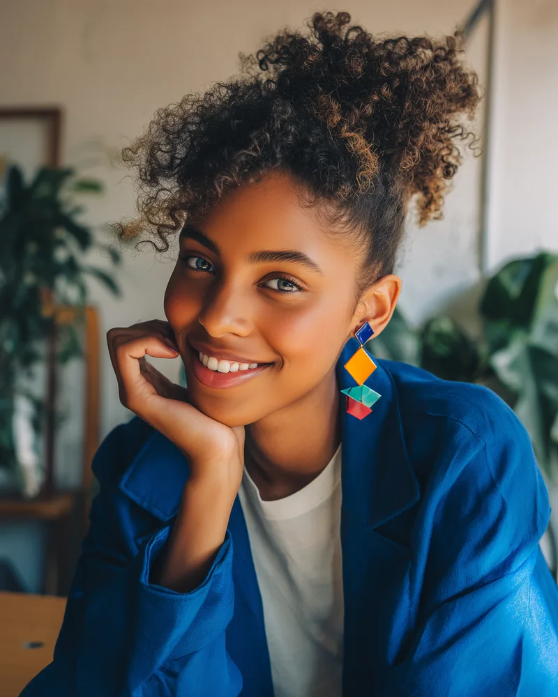 AI-generated portrait of Maya Brooks, Social Media Manager at Academy of Advertising.
