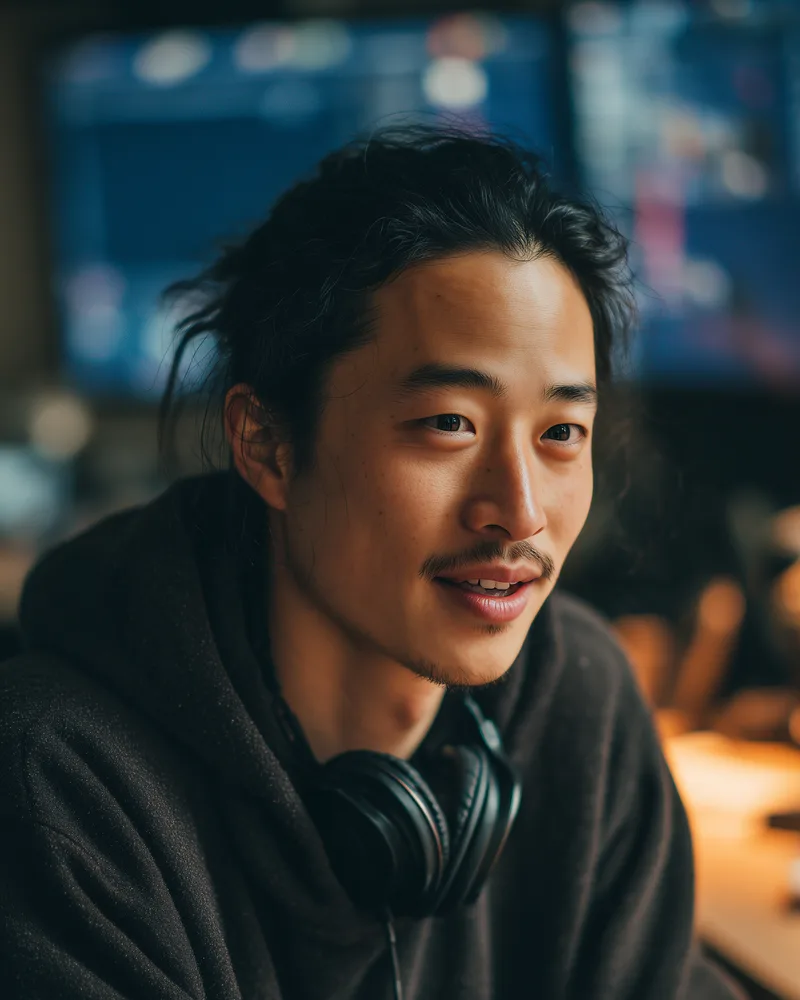 AI-generated portrait of Theo Nakamura, Technical Support Engineer at Academy of Advertising.